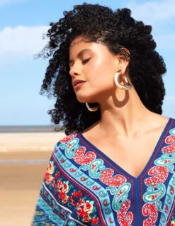 V Neck Batwing High Low Dress -Moda Ulla Shop 11A5729