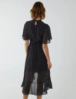 Blouson Wrap Skirt Ruffle Midi Dress 11 Blouson Wrap Skirt Ruffle Midi Dress -Moda Ulla Shop AW22001B091 109196