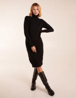 Roll Neck Jumper Dress -Moda Ulla Shop AW23273B003 133902