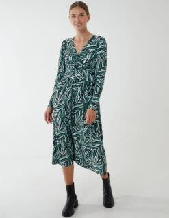 Twist Front Midi Dress