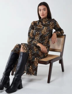 Blouson Elasticated Wrap Midi Dress -Moda Ulla Shop BV222834003 87985