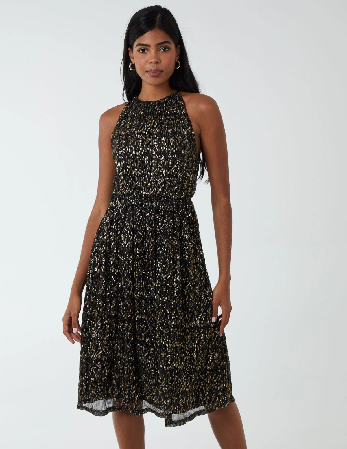 Blouson Halter Neck Midi Dress 5 Blouson Halter Neck Midi Dress - Image 3