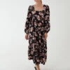 Milkmaid Square Neck Trapeze Midi Dress -Moda Ulla Shop BV222868003 88103