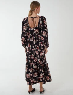 Milkmaid Square Neck Trapeze Midi Dress -Moda Ulla Shop BV222868003 88107