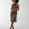 Animal Print Halter Neck Dress 1 Animal Print Halter Neck Dress -Moda Ulla Shop BV222905 ANIMAL 169