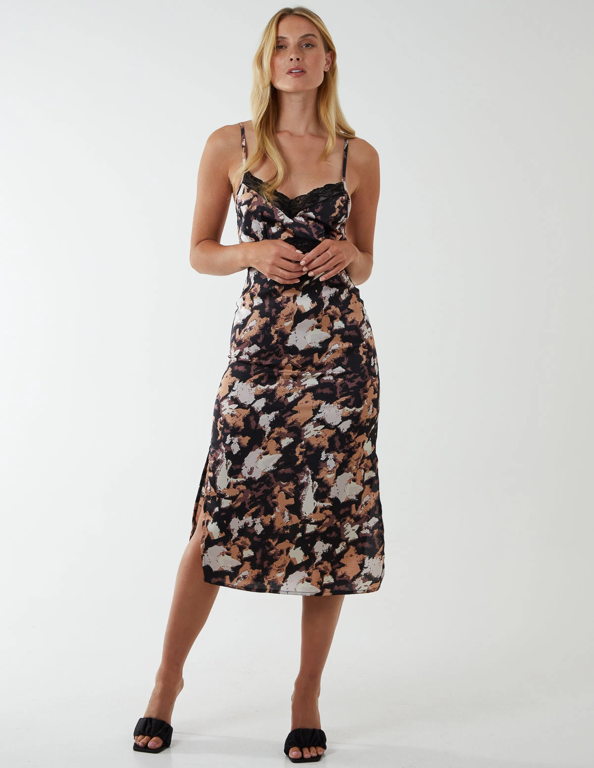 Printed Satin Slip Dress 4 Printed Satin Slip Dress - Image 2
