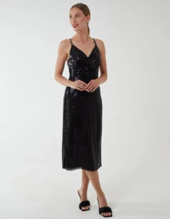 Wrap Front Cami Midi Dress