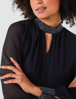 Shift Diamante Collar Midi Dress -Moda Ulla Shop BV222911 BLACK 130