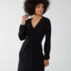 Lurex Tie Back Dress -Moda Ulla Shop BV222923 BLACK 57