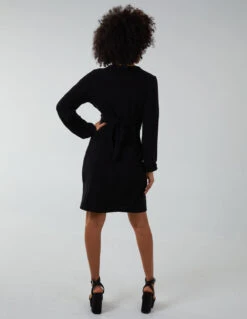 Lurex Tie Back Dress -Moda Ulla Shop BV222923 BLACK 59
