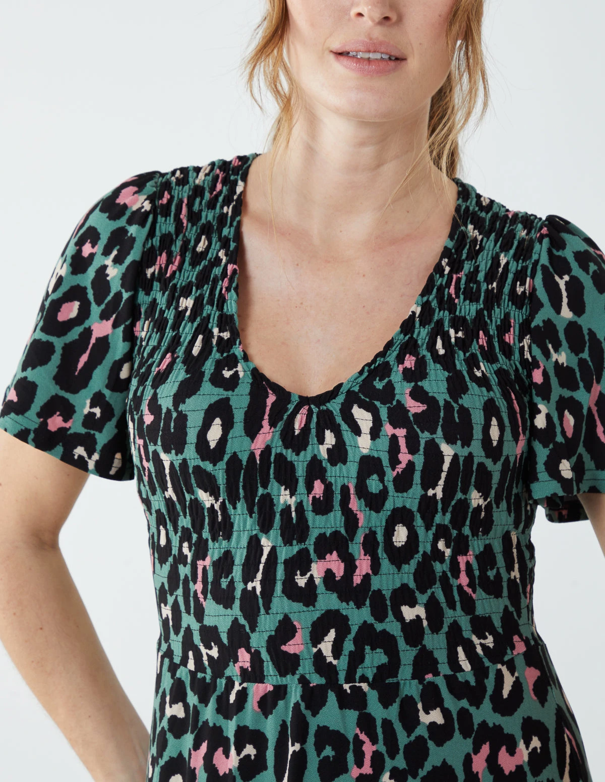 Shirred Bodice Midi Tier Dress 4 Shirred Bodice Midi Tier Dress - Image 2