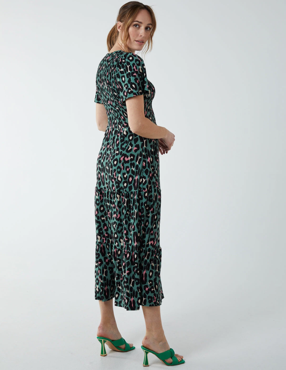 Shirred Bodice Midi Tier Dress 6 Shirred Bodice Midi Tier Dress - Image 4