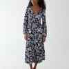 Floral Button Front Midi Dress 2 Floral Button Front Midi Dress -Moda Ulla Shop BV233819 NAVY 2 ac3c27b8 a613 43ce b303 730dbe5cccd7