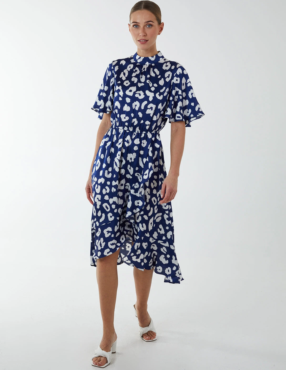 Angel Sleeve Wrap Ruffle Midi Dress 5 Angel Sleeve Wrap Ruffle Midi Dress - Image 3