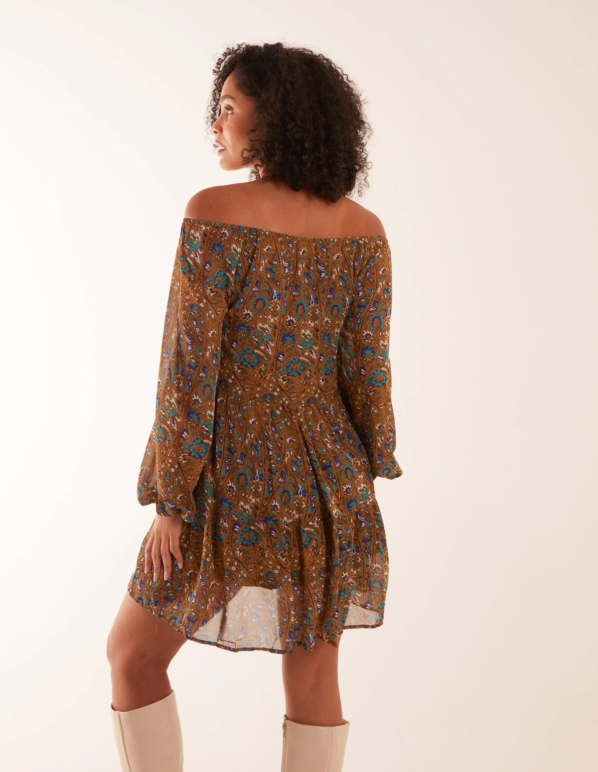 Bardot Neck Mini Trapeze Dress 6 Bardot Neck Mini Trapeze Dress - Image 4