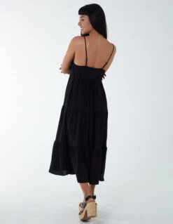 Cami Trapeze Dress -Moda Ulla Shop BV233952 BLACK 6249