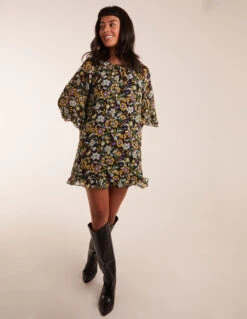 Floral Raglan Sleeve Tunic Dress 8 Floral Raglan Sleeve Tunic Dress -Moda Ulla Shop BV234403063 112218