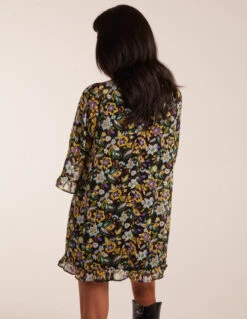 Floral Raglan Sleeve Tunic Dress 9 Floral Raglan Sleeve Tunic Dress -Moda Ulla Shop BV234403063 112219