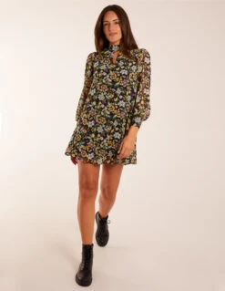 High Neck Swing Dress -Moda Ulla Shop BV234481 MULTI 33722