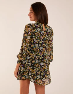 High Neck Swing Dress -Moda Ulla Shop BV234481 MULTI 33755