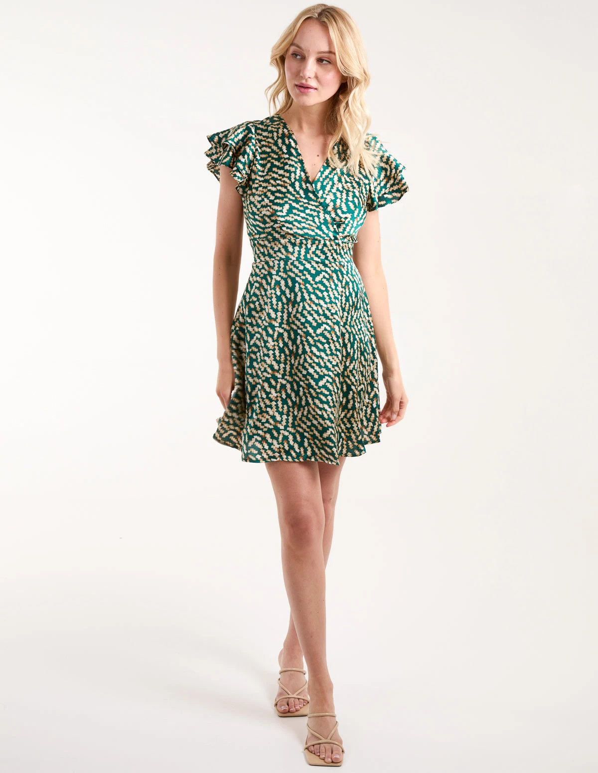 Wrap Ruffle Mini Dress 5 Wrap Ruffle Mini Dress - Image 3