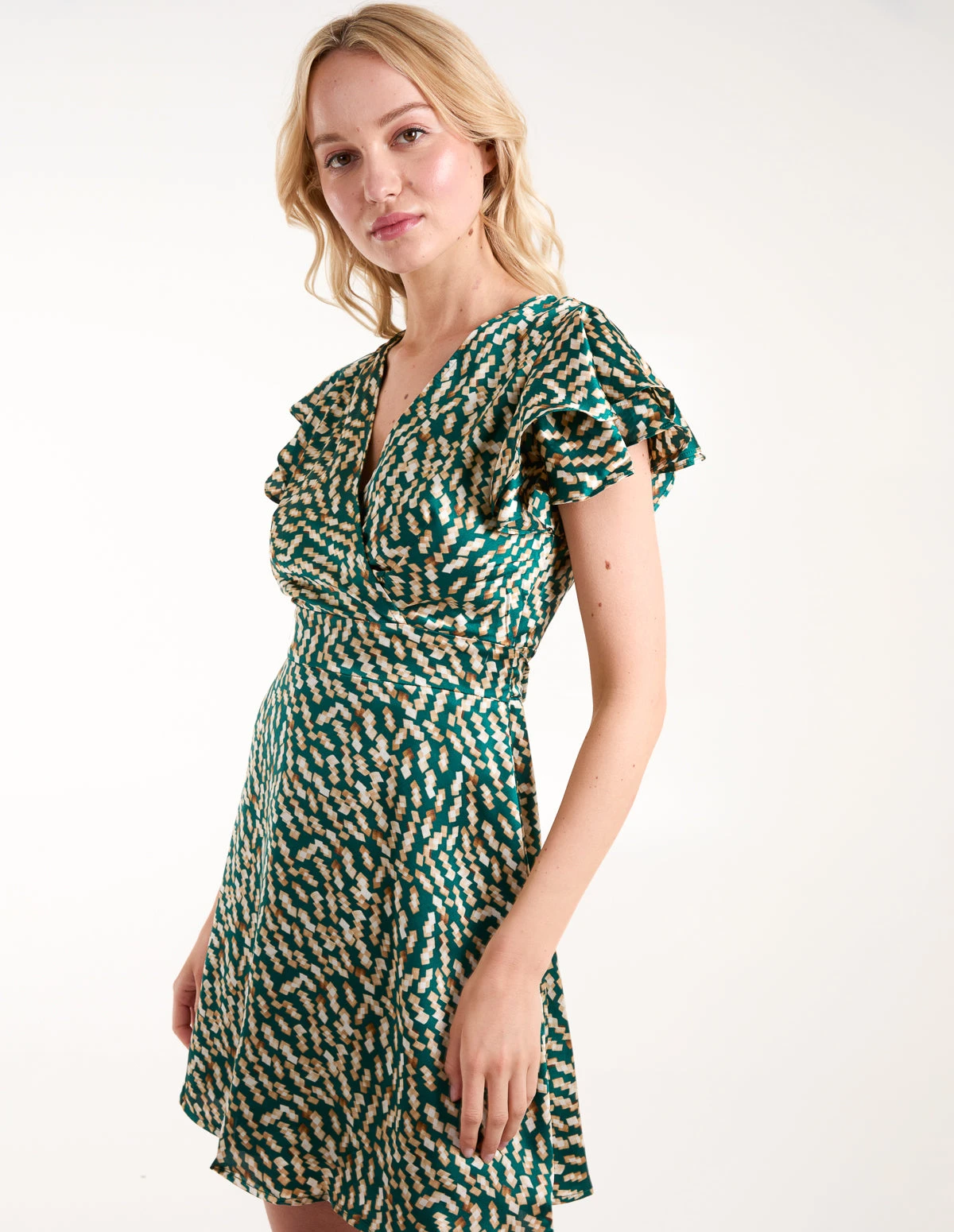 Wrap Ruffle Mini Dress 3 Wrap Ruffle Mini Dress