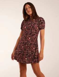 Floral Animal Smock Mini Dress