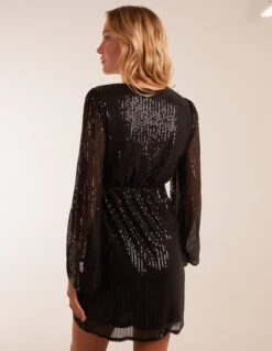 Angel Sleeve Mini Dress -Moda Ulla Shop BV234875 BLACK 38518 17705784 6dbe 4fde a561 81a0197921d0