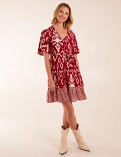 Button Front Rope Tie Dress -Moda Ulla Shop BV245019092 131567