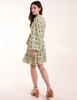 Long Sleeve Belted Shirt Mini Dress -Moda Ulla Shop BV245040023 131709