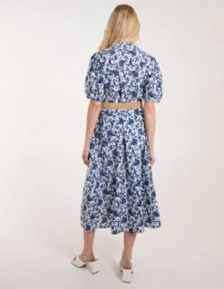 V Front Belted Dress -Moda Ulla Shop BV24583 NAVY 0947