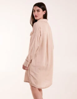 Utility Shirt Dress -Moda Ulla Shop BV245841 STONE 1764