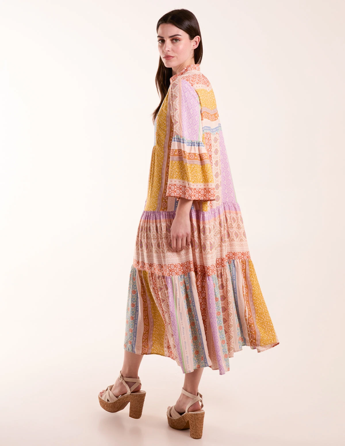 V Neck Smock Midi Dress 6 V Neck Smock Midi Dress - Image 4