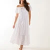 Bardot Beaded Broderie Dress 2 Bardot Beaded Broderie Dress -Moda Ulla Shop BV245880 WHITE 19465