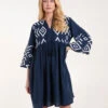 Embroidered Tunic Dress -Moda Ulla Shop BV245897 NAVY 0991