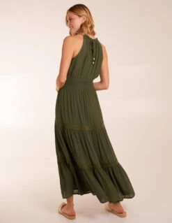 Crochet Halter Maxi Tiered Dress -Moda Ulla Shop BV245902056 130763