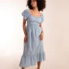 Milkmaid Puff Sleeve Midi Dress -Moda Ulla Shop BV245919262 128909