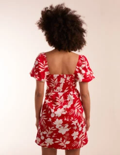 Ring Detail Milkmaid Mini Dress -Moda Ulla Shop BV245929035 128779