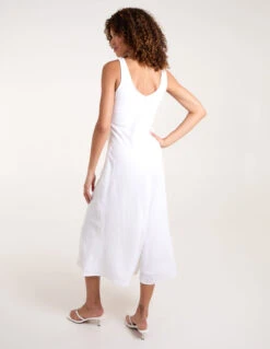 Bias Cut Midi Dress 9 Bias Cut Midi Dress -Moda Ulla Shop BV245958 WHITE 5443