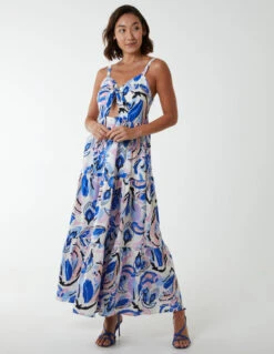 Abstract Tie Detail Dress