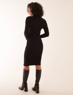 Ribbed Roll Neck Midi Dress -Moda Ulla Shop BV2831003 112211