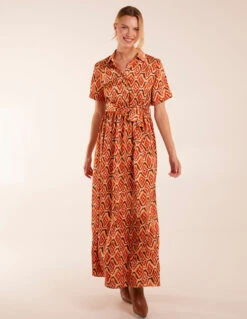 Maxi Shirt Belt Dress