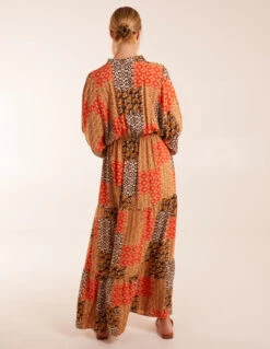 Abstract Pattern Maxi Dress -Moda Ulla Shop BV3168011 129458
