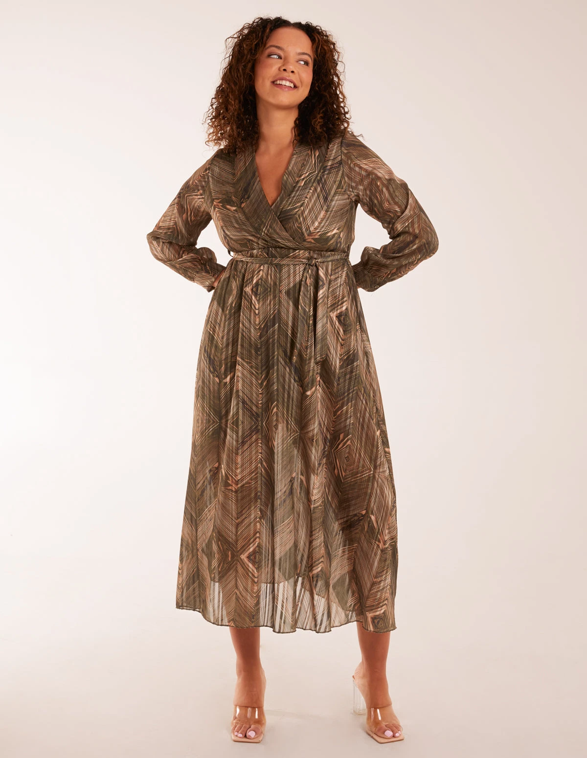 Metallic Chevron Diamond Print Dress 3 Metallic Chevron Diamond Print Dress