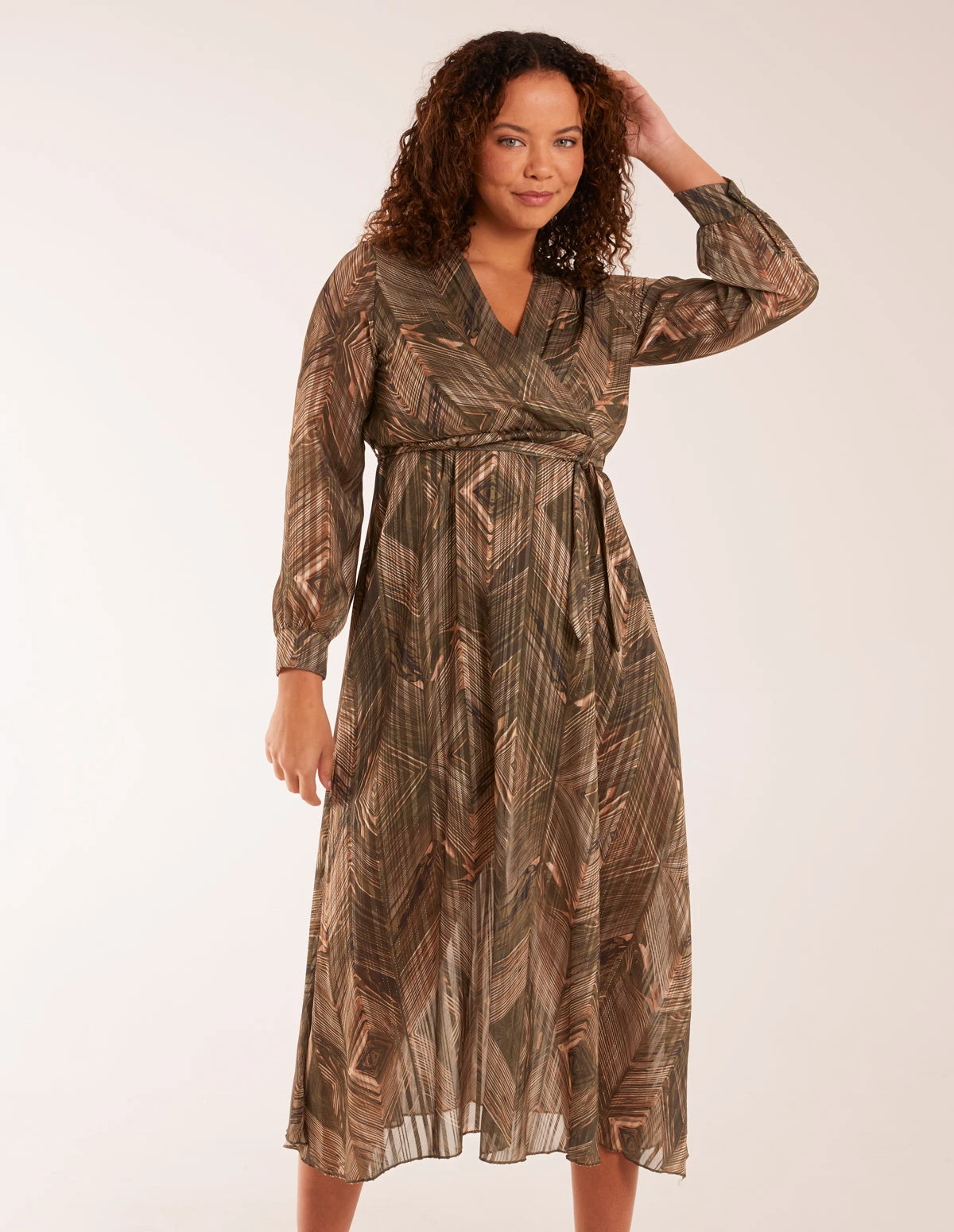 Metallic Chevron Diamond Print Dress 4 Metallic Chevron Diamond Print Dress - Image 2