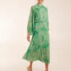Diamond Aztec High Neck Dress -Moda Ulla Shop BV3499 GREEN 15055