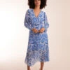 Wrap Pleated Dress 1 Wrap Pleated Dress -Moda Ulla Shop BV3546 BLUE 10176