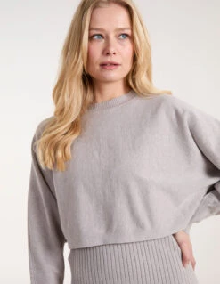 2 In 1 Knitted Dress And Jumper -Moda Ulla Shop BV38125 STONE 0820