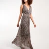 Leopard Print Maxi Dress -Moda Ulla Shop BV3880 ANIMAL 35344