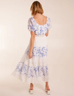 Crochet Printed Tassel Round Neck Maxi Dress -Moda Ulla Shop BV5097002 127759